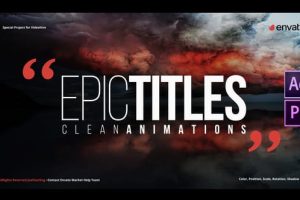 AE模板/PR预设-20种大气电影文字标题字幕片头动画