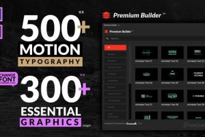 AE模板脚本/PR预设-800组创意文字动画字幕条标题