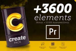 PR预设-3600种图文排版设计字幕条标题指示线图形背景转场包装动画 Create Pack for Premiere