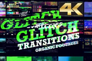 PR模板/预设-信号故障RGB分离无缝转场合集