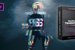 PR模板-95个信号干扰故障毛刺RGB分离画面损坏视频转场PR预设 95+ Glitch Transitions