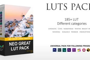 调色预设-185种炫酷电影婚礼明亮浪漫冷暖LUTs调色预设（FCPX/PR/PS/AE）