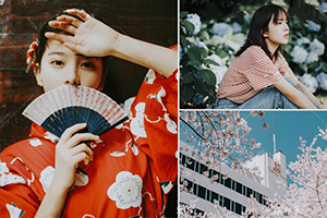 调色预设-4款文艺胶片风 LR预设PS港风日系文艺小清新胶片人像FCPX手机版APP滤镜PR调色LUT