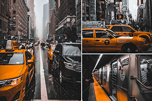 调色预设-1款 LR预设PS工业风LUT城市黑橙黑金街拍夜景PR/FCPX达芬奇AE调色滤镜