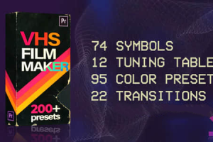 PR预设-200种复古怀旧老录像带VHS视觉效果PR预设 VHS Film Maker