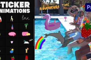 PR预设-30个快乐夏天手绘卡通图形贴纸动画 Happy Summer Stickers