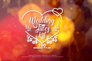 AE模板-100组浪漫婚礼文字标题动画工具包
