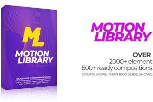AE模板-2000多种设计包装动画包 Motion Library Pack 快速成为视频包装大师!