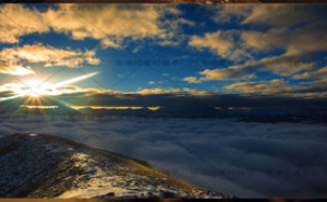 视频素材-4K超清日出日落太阳升起黄昏夕阳晚霞星空蓝天白云高清