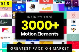 AE模板/PR扩展-3000+文字标题排版背景转场图形动画工具包V1.5