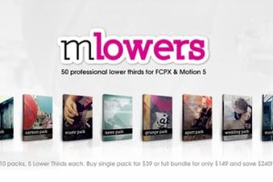 FCPX插件-50个现代生活新闻音乐体育婚礼字幕条动画合集 mLowers 兼容M1芯片