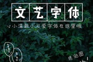 素材-超美35款文艺手写字体+58个文艺贴图!