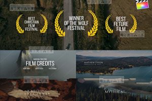 FCPX字幕-35种优雅大气电影片头片尾预告片文字标题介绍动画 更新支持M1芯片