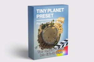 FCPX插件-Vlog流行2D素材转3D星球 360度全景相机效果 Tiny Planet 支持M1