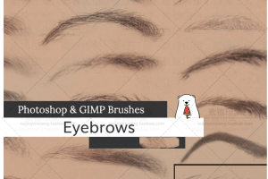 PS笔刷-78款真实人物眉毛PS笔刷