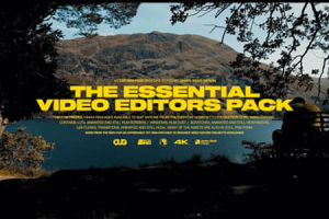 素材-复古老电影胶片灼烧刮痕闪烁漏光取景框取景器叠加视频素材 The Essential Video Editors Pack