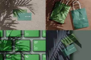 PSD样机-103款光影样机/树叶阴影