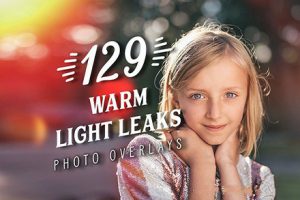 素材-129张漏光暖光泄漏胶片效果摄影后期叠加合成素材 Film Burn Light Leaks Photo Overlays