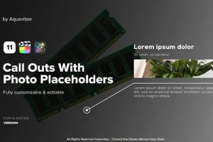 FCPX插件-11组带图片占位线条呼出标题动画模板 支持M1 Call Outs With Photo