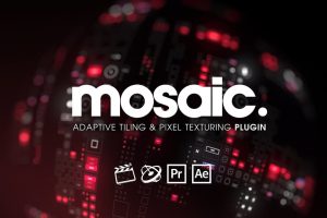 FCPX插件-形状图形填充马赛克碎片图案视觉效果工具 原生支持M1芯片 Yanobox Mosaic