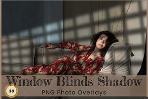 素材- 30张逼真的百叶窗阴影素材摄影后期叠加合成素材Window Blinds Shadow