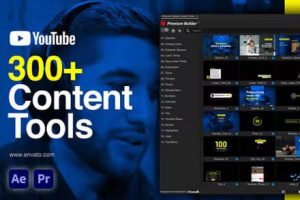 AE/PR脚本-300组视频社交媒体图文元素包装动画预设 YTB Content Tools