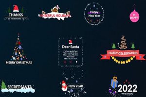 FCPX插件-10组2023年圣诞节新年标题和41组装饰动画元素 支持M1M2芯片