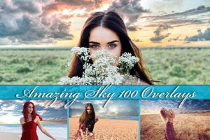 素材-100张4K火烧云夕阳天空背景素材,摄影后期叠加合成天空素材100 Amazing Sky Overlays