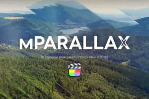FCPX插件-51种3D景深视差优雅玻璃棱镜折射镜头视差特效动画预设 支持M1M2 mParallax