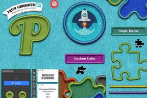 PS插件-绒线针织品刺绣Patch Generator Lite插件 中文汉化 一键生成毛衣效果