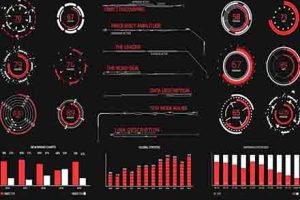 PR预设-56个科技感信息数据图表HUD预设MG动画 Techno Infographics