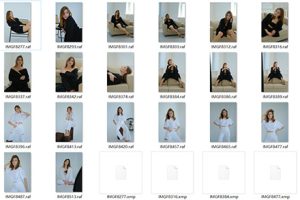 RAW原图-20张性感美女室内棚拍人像RAW原图 人像修图练习RAW素材