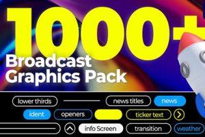 PR预设-1000种电视节目新闻广播文字标题图文设计图表展示介绍宣传动画 Broadcast News Ultra Pack