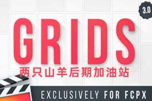 FCPX插件-100个网格拼贴画面分屏组合动态展示动画 LenoFX Grids 支持M1M2