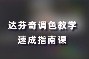 达芬奇教程-达芬奇调色教学DaVinci Resolve速成教学大师指南课 TS05