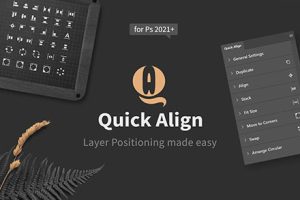 PS插件-图层对象快速定位对齐PS插件 QuickAlign 1.0.1