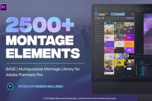 PR脚本-2500个视频无缝转场文字标题图形设计音效调色分屏特效预设包 BASE V2BASE for Premiere Pro v2.0 (AtomX 3.0.7)