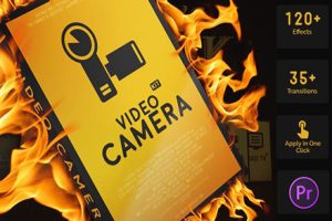 PR模板-摄像机移动透视故障取景框取景器视觉特效转场音效调色预设 Video Camera Kit for Premiere Pro