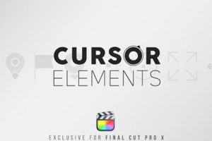 FCPX插件-100个现代简约定位光标元素文字标题注释动画 用于标注指示重点等 支持M1M2 Cursor Elements