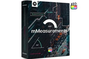 FCPX插件-22个精确物体数据测量标注数值显示动画 motionVFX mMeasurements