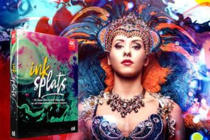 4K视频素材-50个创意彩色水墨滴落飞溅水彩散开特效合成动画 BBV68