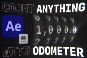 AE插件-精美字母数字文本符号里程表计算滚动翻转动画效果 中文汉化 Odometer V1.1 Win/Mac +使用教程