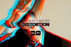 AE/PR模板-画面叠加RGB分离故障拉伸扭曲失真棱镜迷幻效果 Premium Overlays Distortion