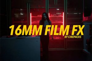 4K视频素材-模拟16mm老电影复古胶片素材包 颗粒/纹理/闪光/噪点/灼烧/音效/胶片/烧伤转场过渡套装Cinepacks 16MM FILM FX