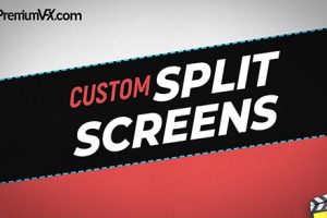 FCPX插件-25组可自定义形状影片分屏展示动画预设 支持M1M2 Custom Split Screens 升级版