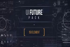 视频素材-150个未来数字科技UI界面屏幕信息化数据图形元素动画HUD视频素材 (有透明通道) UI FUTURE PACK