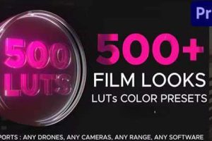 PR模板-500种视频电影色彩校正分级调色预设+LUT独立文件 LUTs Color Presets for Premiere Pro