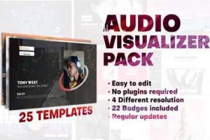AE/PR模板-25种样式音频可视化创意展示效果 Audio Visualizers Pack