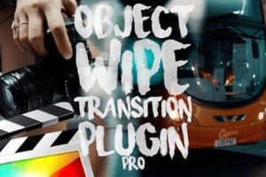 FCPX插件-53个前景物体移动遮挡擦除无缝转场过渡动画 RN Object Wipe Transition Pro