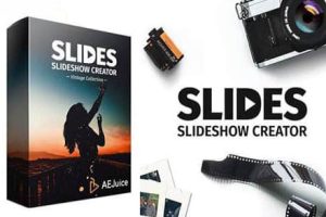 AE/PR模板-复古老电影胶片边框幻灯片展示动画 16毫米/35毫米/70毫米效果 Slides – Vintage Collection